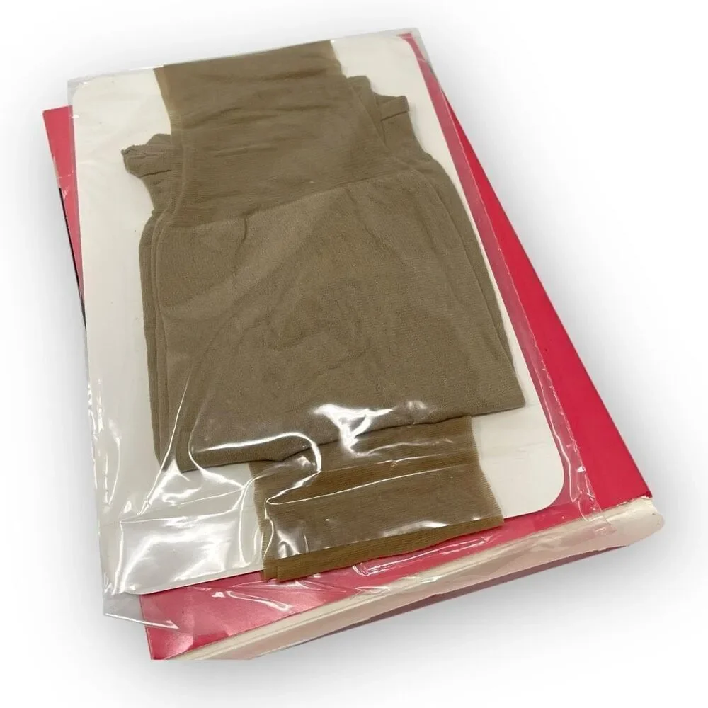 Hanes Silky Sheer Control Top Tights Nylon Style OG071 Sandalfoot Sz EF Natural